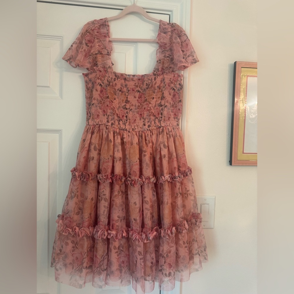 Marks & Spencer Girls floral ruffled dress Age 10/11 NWT